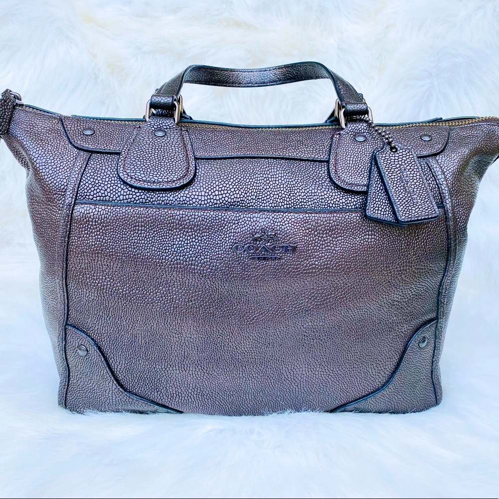 Coach ✨ Mickie Caviar Grain Leather Satchel